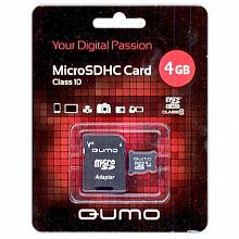   microSDHC+SD Qumo 4 Gb Class 10