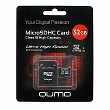   microSDHC+SD Qumo UHS 32 Gb Class 10