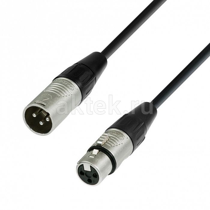 Adam Hall K4 MMF 0100 Black XLR-M–XLR-F-кабель 1м