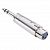 Adam Hall 7856 Silver адаптер TRS6.3-M-stereo–XLR-F