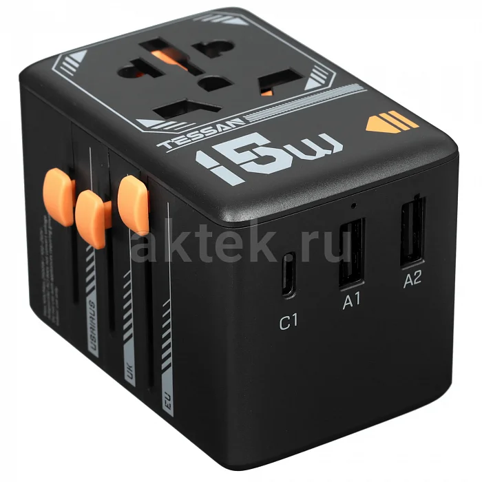 Сетевой фильтр Tessan TS-WTA01 Black 5
