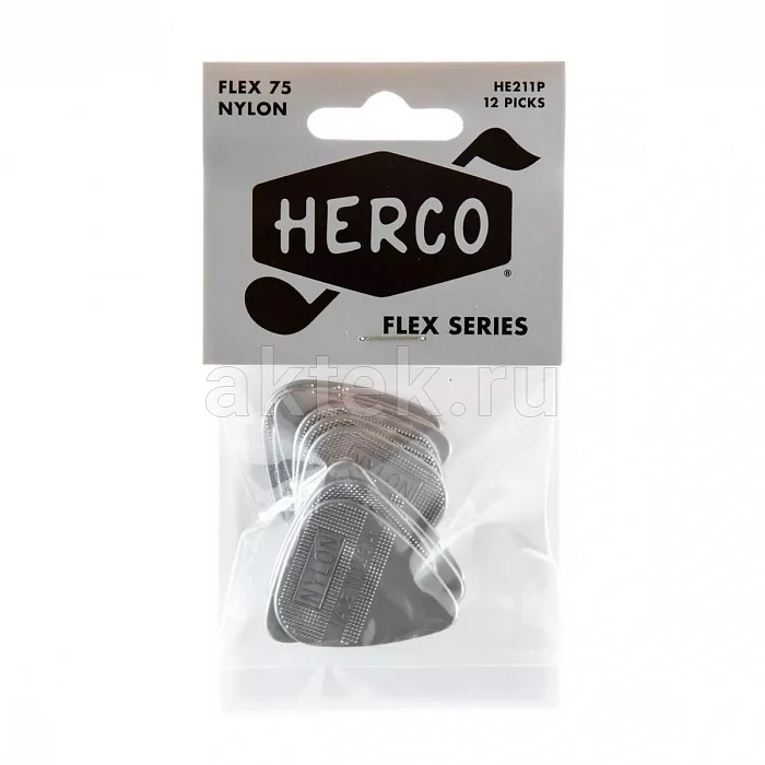 Herco HE211P Flex 75 Nylon 12Pack медиаторы, нейлон, жесткие 4