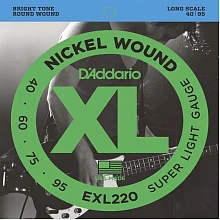 D'Addario EXL220 струны для бас-гитары, 40-95