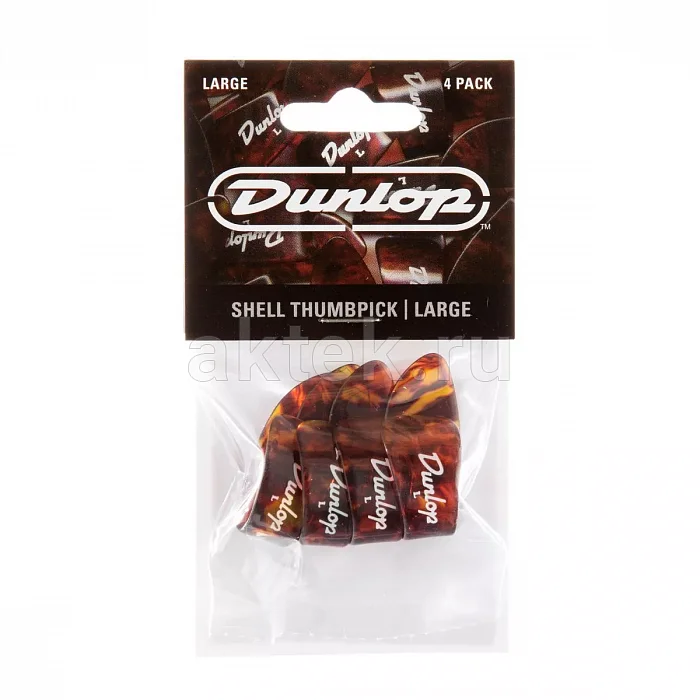Dunlop 9023P Plastic Thumbpick Shell 4Pack медиатор-коготь, жесткие, 4 шт