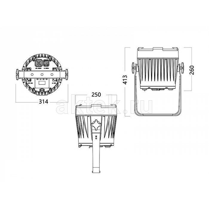 SILVER STAR SS352XCEM SUPERNOVA сценический PAR-прожектор RGBW, зум 4,5–45° 5