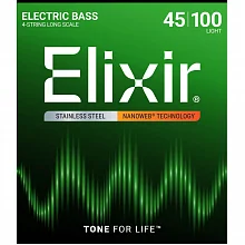 Elixir 14652 NanoWeb комплект струн, калибр 45-100, Light