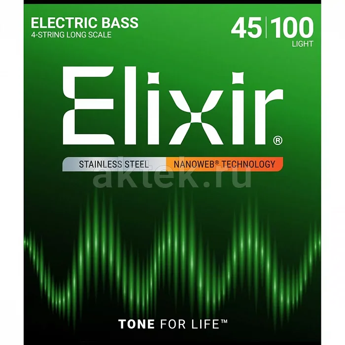 Elixir 14652 NanoWeb комплект струн, калибр 45-100, Light