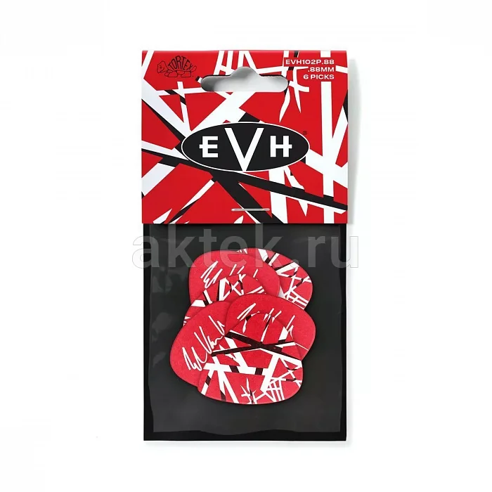 Dunlop EVH102P088 EVH Tortex Frankenstein.88mm гитарные медиаторы, 6 шт 3