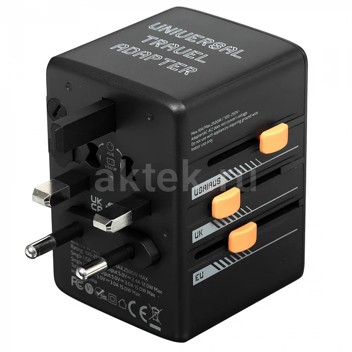 Сетевой фильтр Tessan TS-WTA01 Black 3