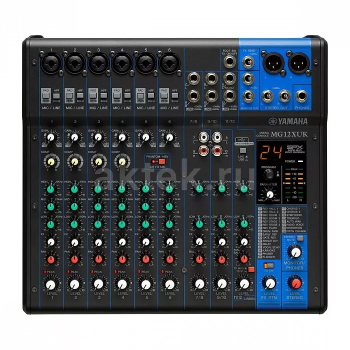 Yamaha MG12XUK аналоговый микшер, 12 каналов, USB 2