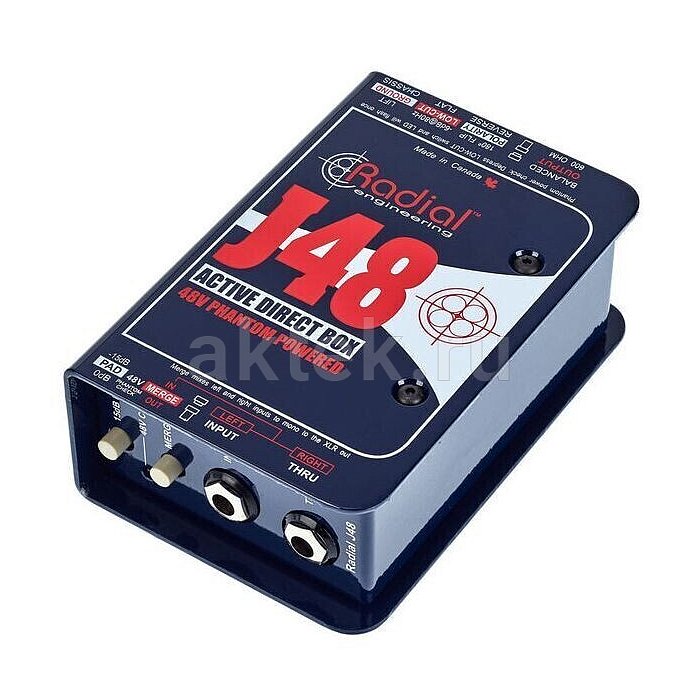 Директ-бокс Radial J48 1-channel Active 48v Direct Box