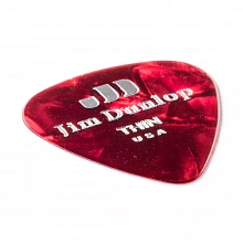 Dunlop 483P09TH Celluloid Red Pearloid Thin медиаторы, целлулоид, 12 шт 2