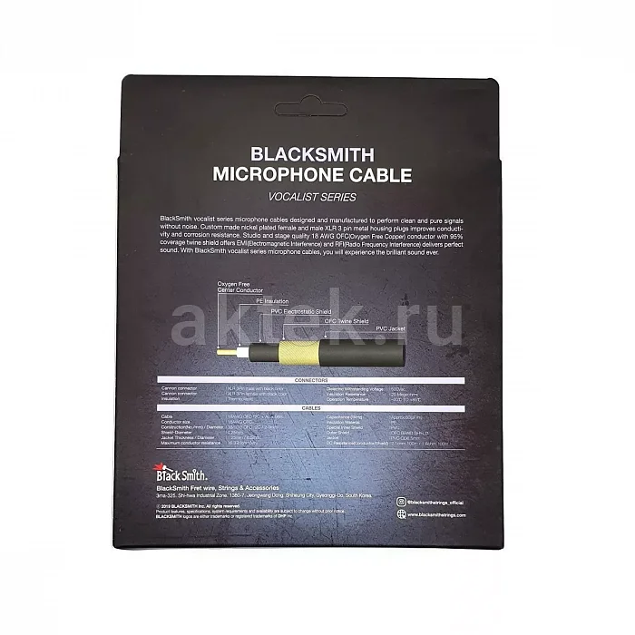 BlackSmith Microphone Cable Vocalist Series 9.8ft микрофонный кабель XLR 4