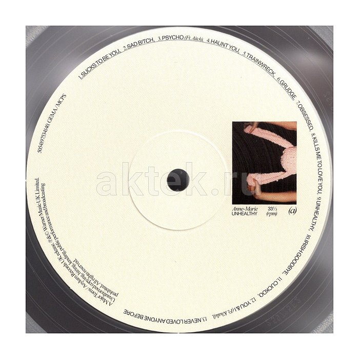 Виниловая пластинка ANNE-MARIE - UNHEALTHY 180 GRAM CLEAR VINYL 12" 2