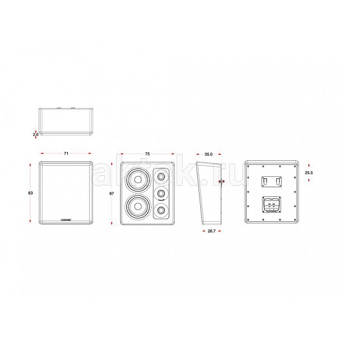 M&K Sound MP300II White Satin/White Cloth настенная акустика 2×6.5″/500Вт 2
