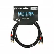 Klotz KT-CC150 межкомпонентный кабель 2×RCA–2×RCA, 1,5 м, позолоченные разъёмы