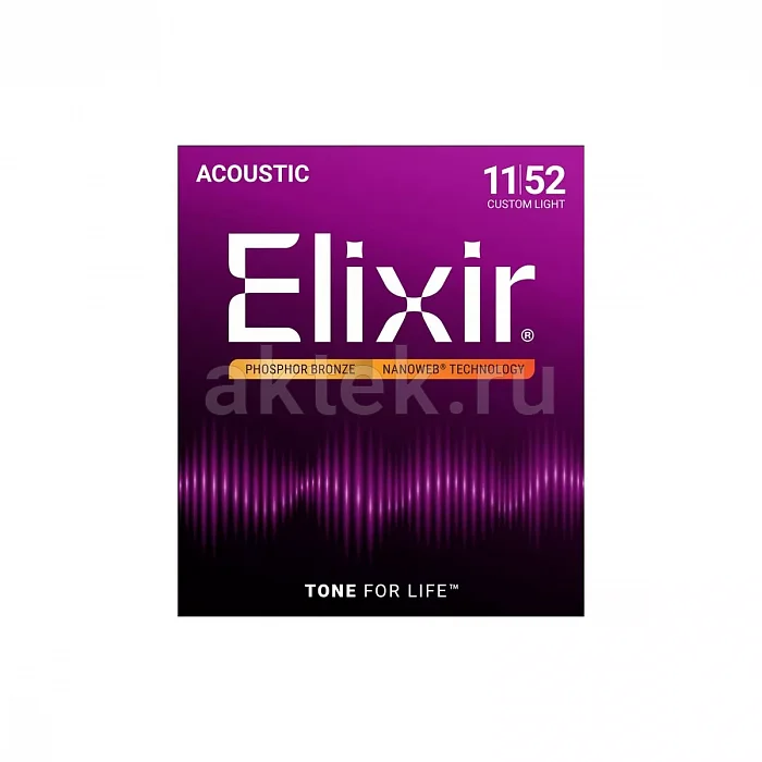 Elixir 16027 NanoWeb комплект струн, калибр 11-52, Light