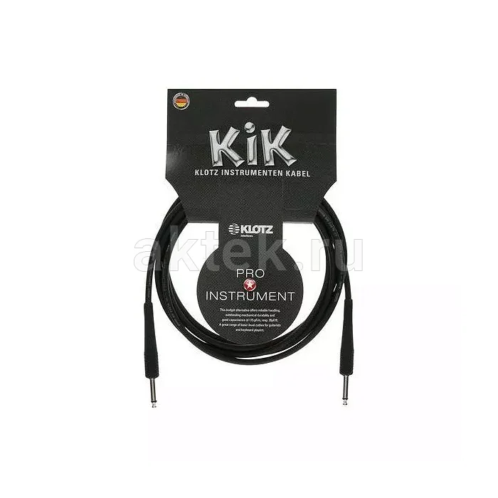 Klotz KIK1.5PPSW KIK инструментальный кабель, 1,5 м, спиральный экран