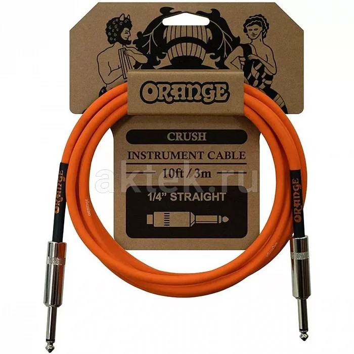 Orange Crush 10ft Straight инструментальный кабель, 3 м
