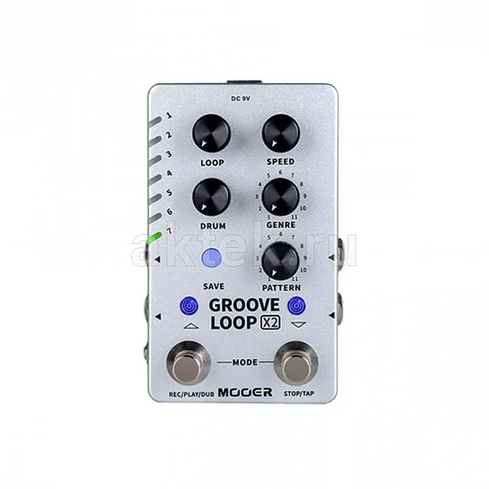 Mooer Groove Loop X2 стереолупер и драм-машина, 121 грув 4