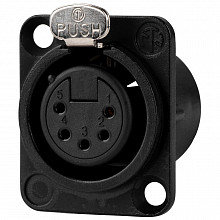 Neutrik NC5FD-L-B-1 панельный разъем XLR female черненый корпус