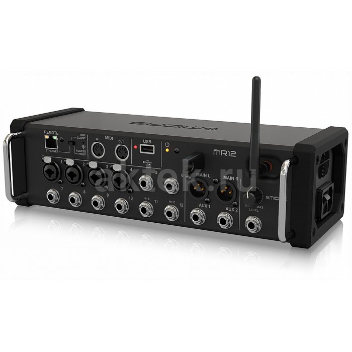 MIDAS MR12 цифровой микшер, 4 мик Midas XLR + 8 лин Jack, Main L/R XLR