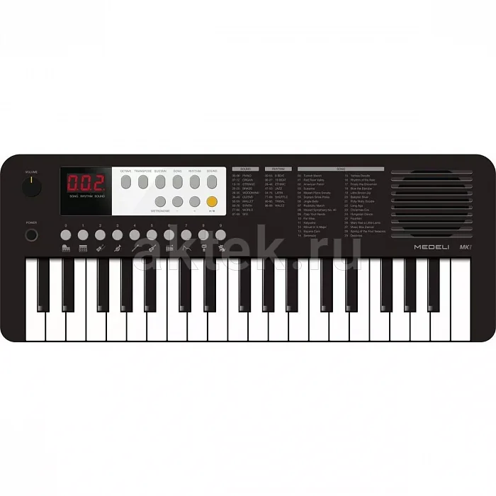 Medeli MK1 BK синтезатор, черный, 37 клавиш, 32 голоса