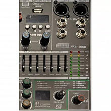 Nordfolk NFX-12USB аналоговый микшер, 12 ComboXLR, 99 эффектов, Bluetooth, USB 3