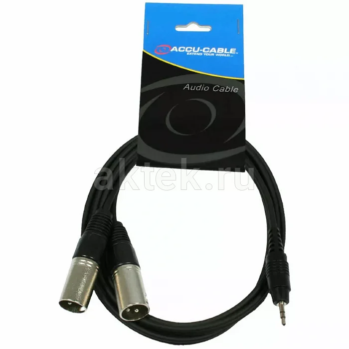 ADJ AC-J3S-2XM/3 аудиокабель XLR–Jack 3,5 мм, 3 м
