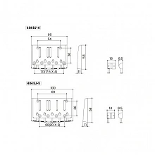 Gotoh 404SJ-4-CK басовый бридж, 4 струны, стальные сёдла, чёрный хром 2