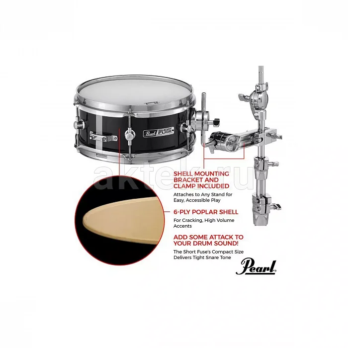 Pearl SFS10/C31 малый сайд-снейр 10″×4,5″, шестислойный тополь 7