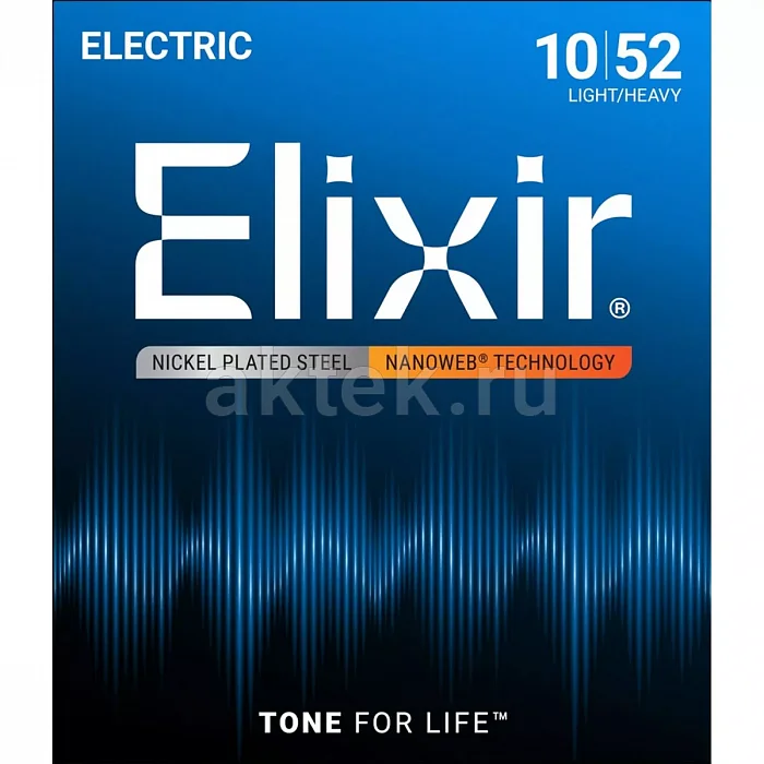 Elixir 12077 NanoWeb комплект струн, калибр 10-52, Light