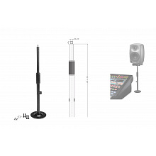 Genelec 8000-425B настольная стойка для мониторов 8010-8030, 8320-8330 2