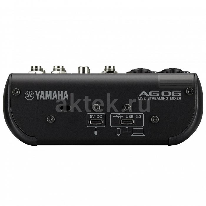 Yamaha AG06MK2 аудиоинтерфейс, черный, 6 каналов, USB 3