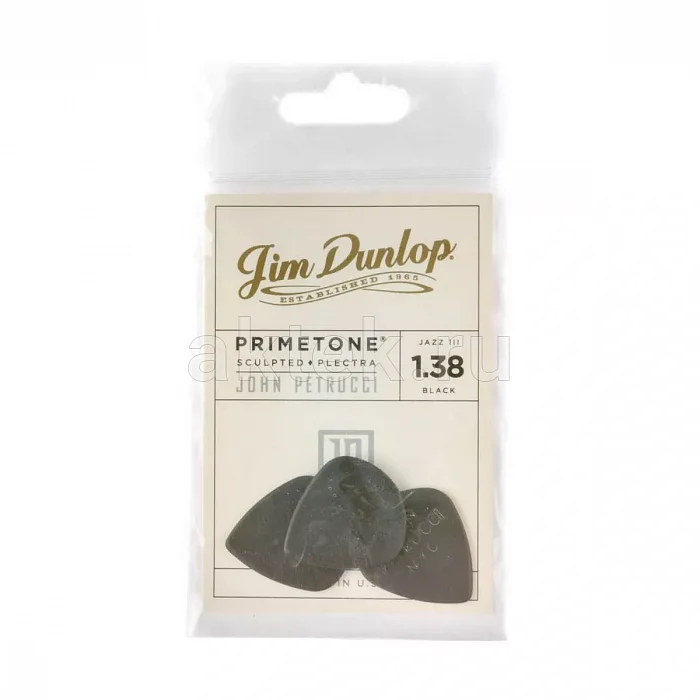Dunlop 518PJPBK John Petrucci Primetone медиаторы, ultex, 1,38 мм 3