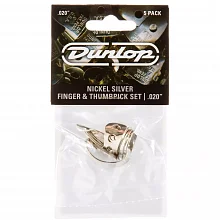 Dunlop 33P020 Nickel Silver Fingerpick 5Pack медиаторы-когти, 0,2 мм