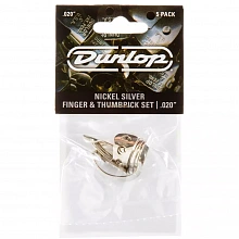 Dunlop 33P020 Nickel Silver Fingerpick 5Pack медиаторы-когти, 0,2 мм