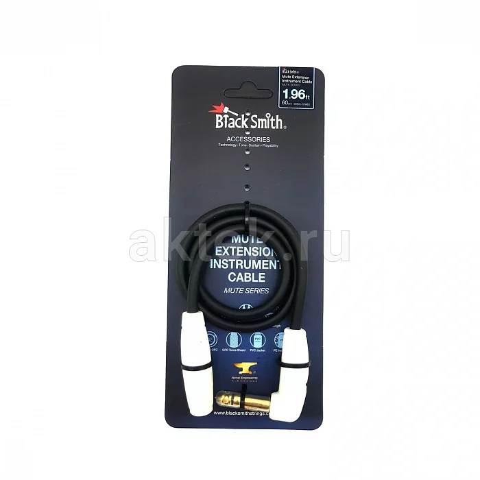 BlackSmith Mute Extension Instrument Cable 1.96ft инструментальный кабель, плетёный экран