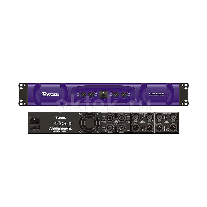 VOLTA LIVE 4.400 концертный усилитель мощности, 4×300 Вт, 4 канала 2