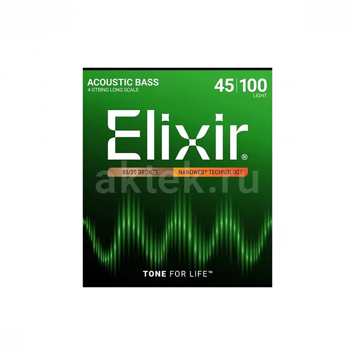 Elixir 14502 NanoWeb комплект струн, калибр 45-100, Light