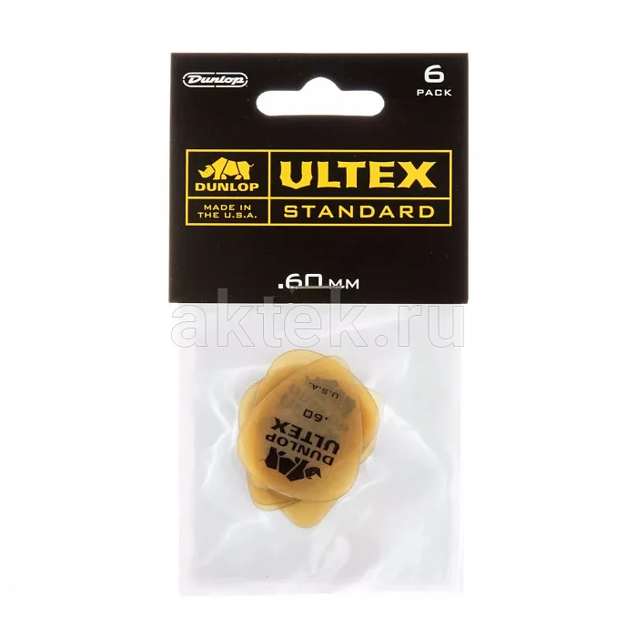 Dunlop 421P060 Ultex Standard 6Pack медиаторы, 0,6 мм 4