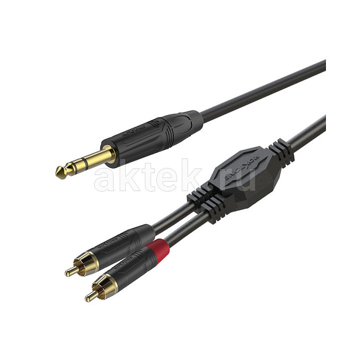 ROXTONE PACC190/2 аудиокабель Jack 6,3–RCA, 2 м, 2×0,22 мм² 2