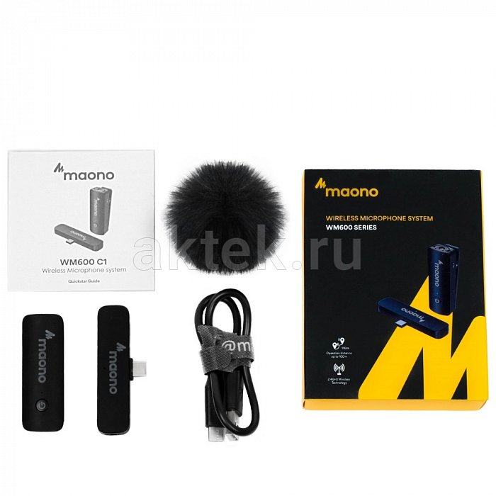 Maono WM600 C1 ультракомпактная двухканальная беcпроводная система 4