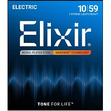 Elixir 12074 NanoWeb комплект струн семиструнной электрогитары, 10–59
