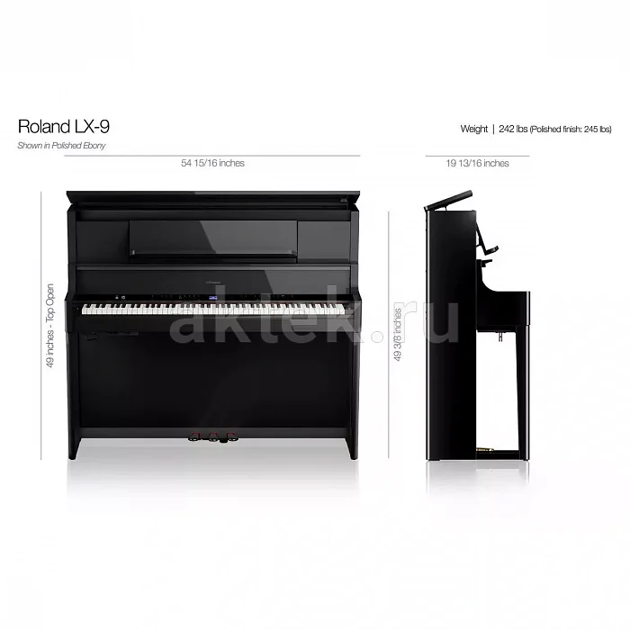 Roland LX-9-PW KSL-9-PW цифровое пианино, 88 клавиш, 324 тембра 3