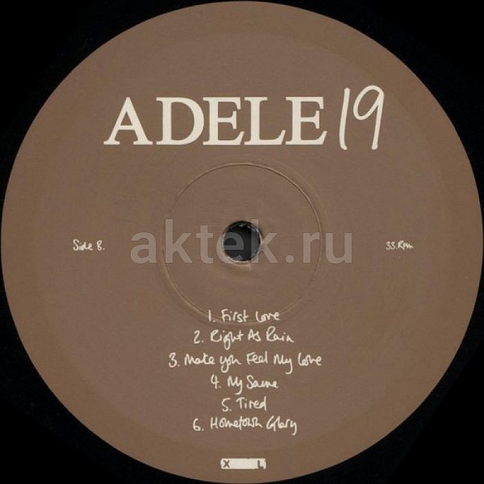 Виниловая пластинка ADELE - 19 180 GRAM BLACK VINYL 12" 4