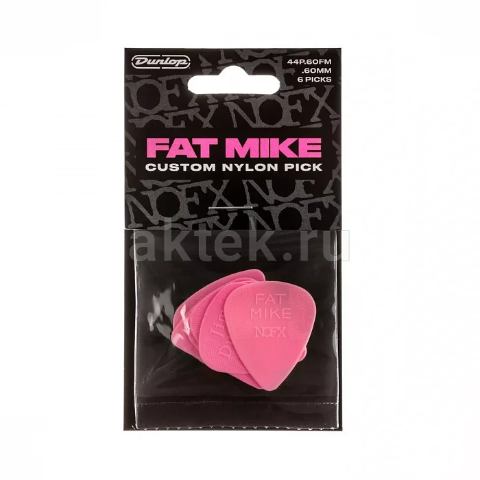 Dunlop 44P060FM Fat Mike Custom Nylon медиаторы, 0,60 мм 4