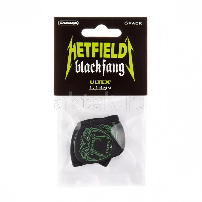 Dunlop PH112P114 James Hetfield Blackfang 6Pack медиаторы, ultex, 1,14 мм 2