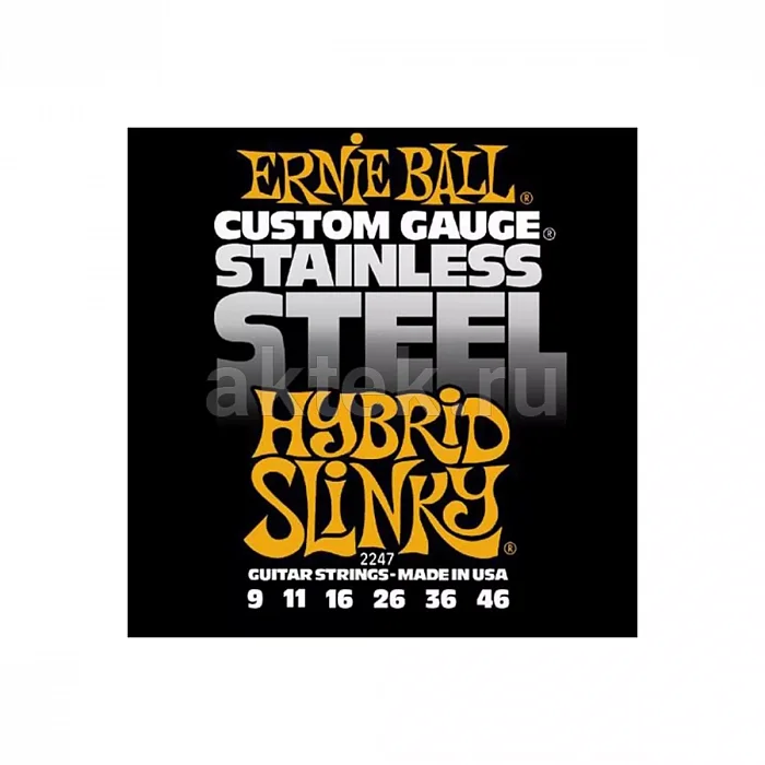 Ernie Ball 2247 комплект струн электрогитары, 9–46