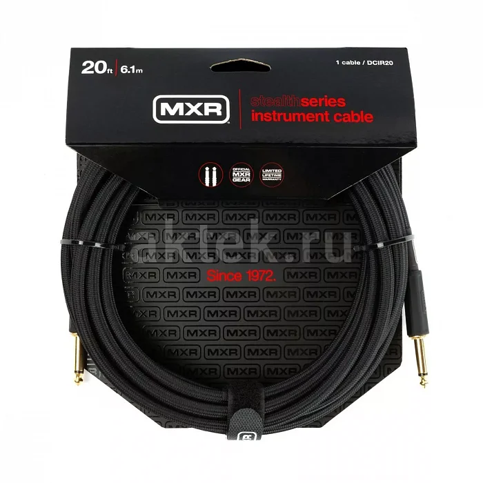 MXR DCIR20 Stealth Series инструментальный кабель, 6,1 м